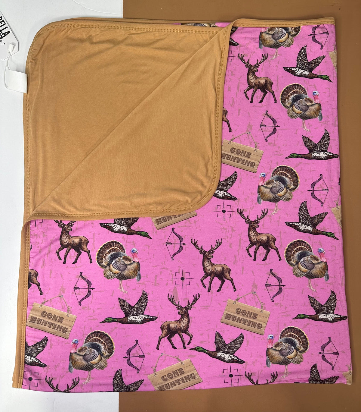 Pink Hunting Bamboo Blanket