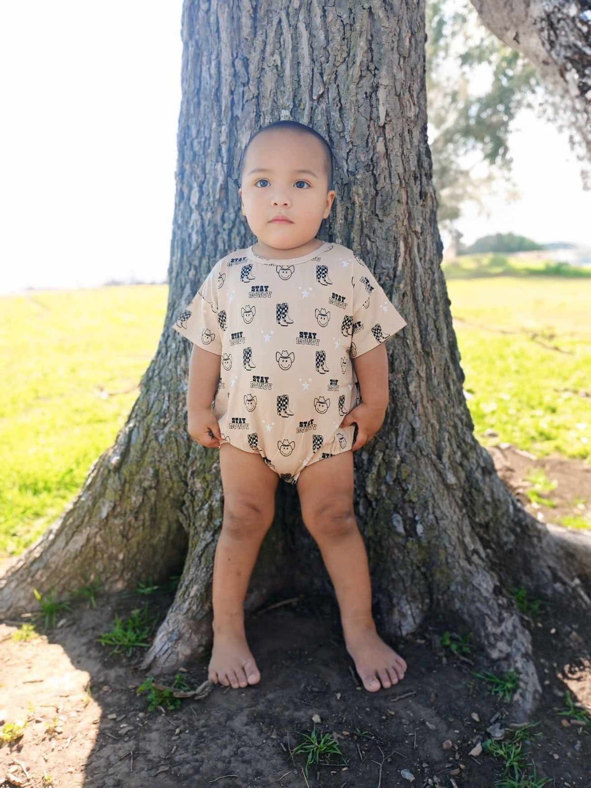 Stay Rowdy Oversized Bamboo Romper (FINAL SALE)