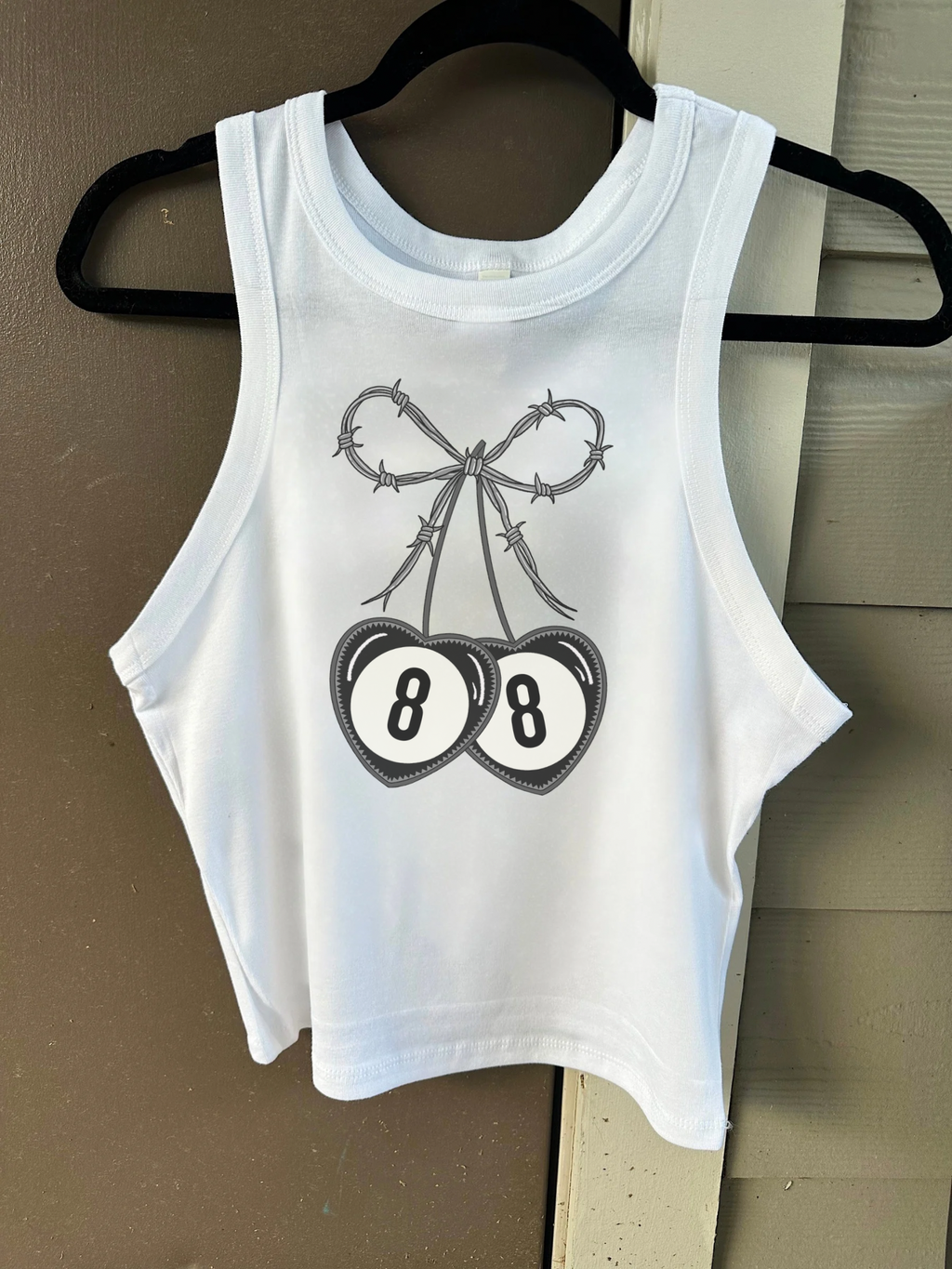 Barbed Wire Bow Cropped Tank