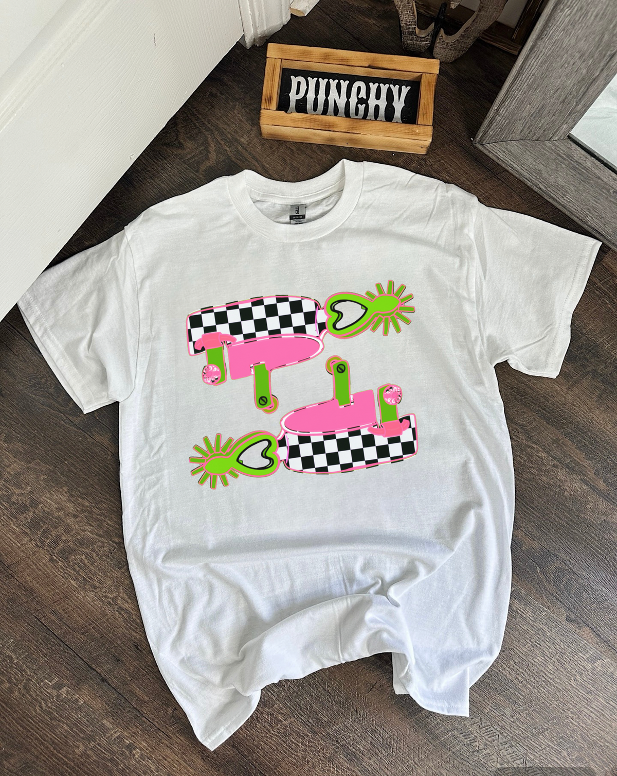 Neon Spurs TEE or CREWNECK