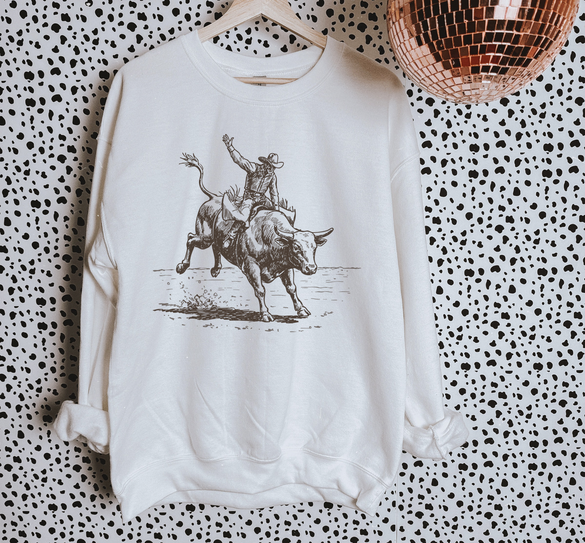 Vintage Bull Rider TEE or CREWNECK
