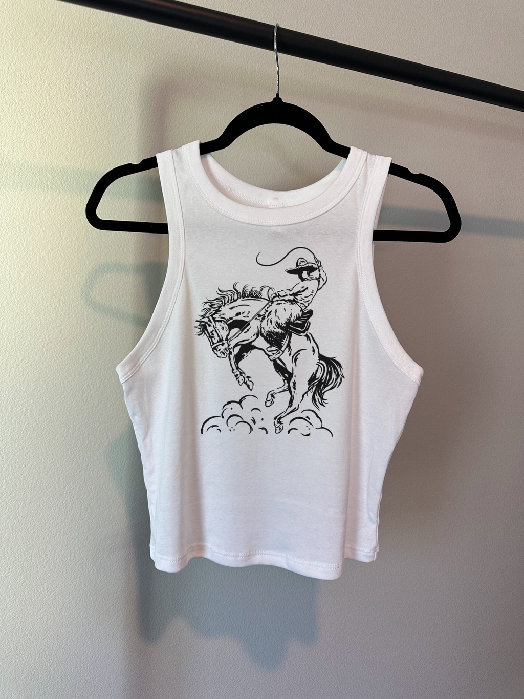 Cowboy Doodle Cropped Tank
