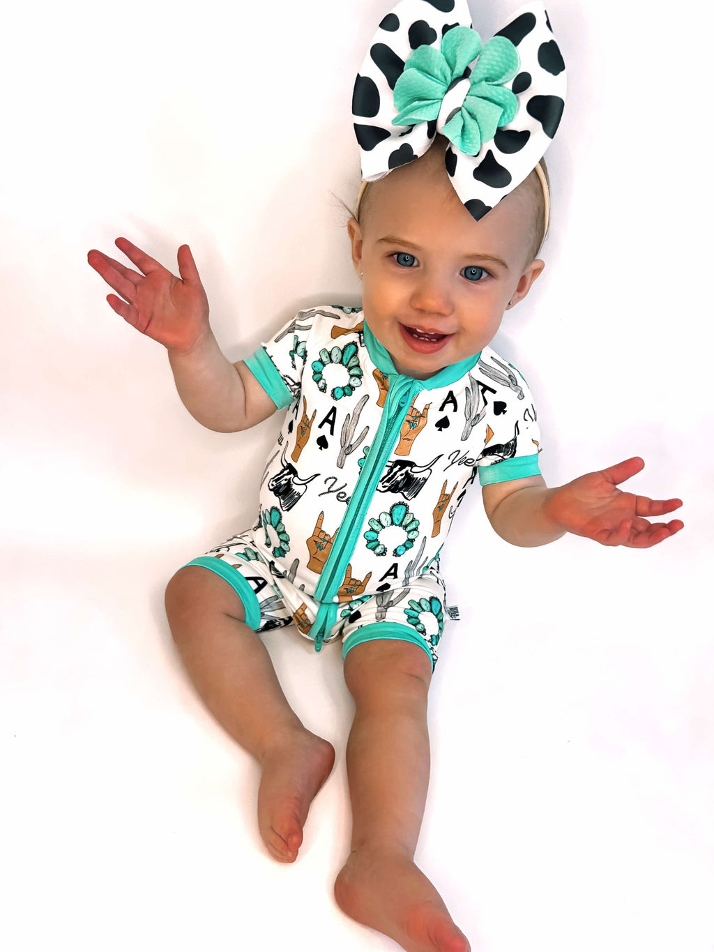Newborn Yeehaw Bamboo Shortie Romper (FINAL SALE)