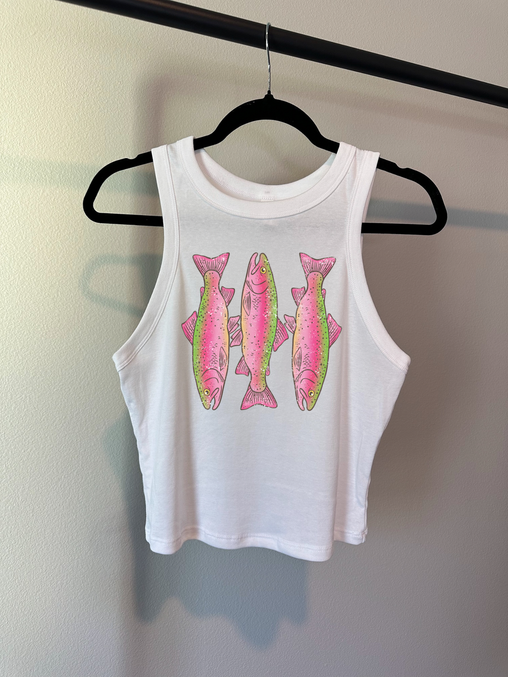 Cowgirl Trout Cropped Tank