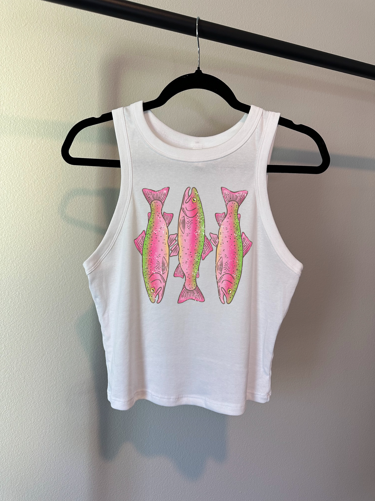 Cowgirl Trout Cropped Tank