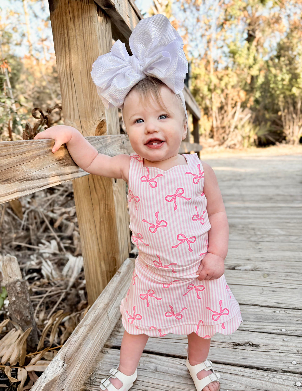 Pink Bow Babe Yoga Skirt Set