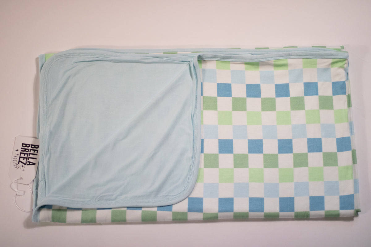 Ocean Checks Bamboo Blanket (FINAL SALE)