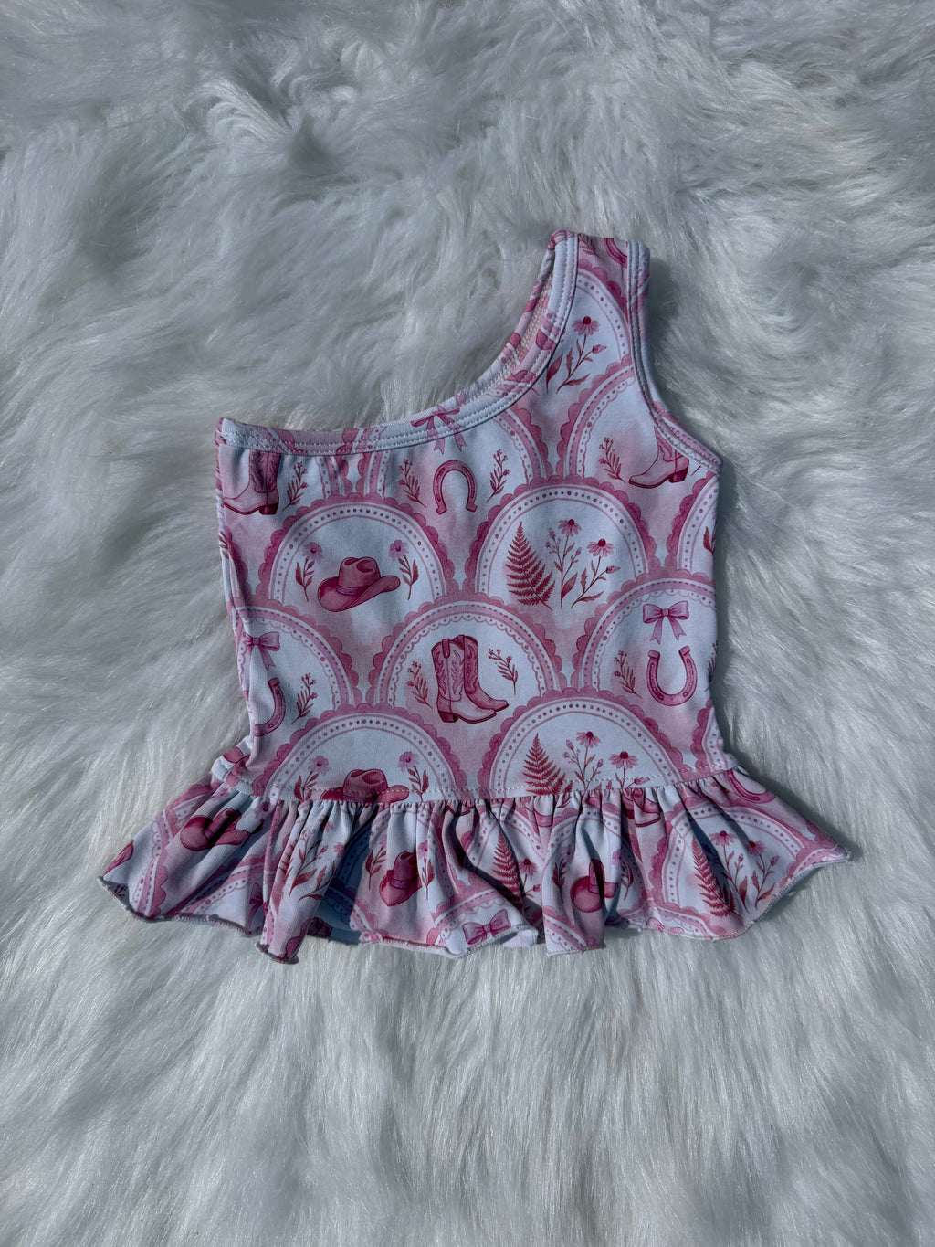 Cowgirl Up One Shoulder Top