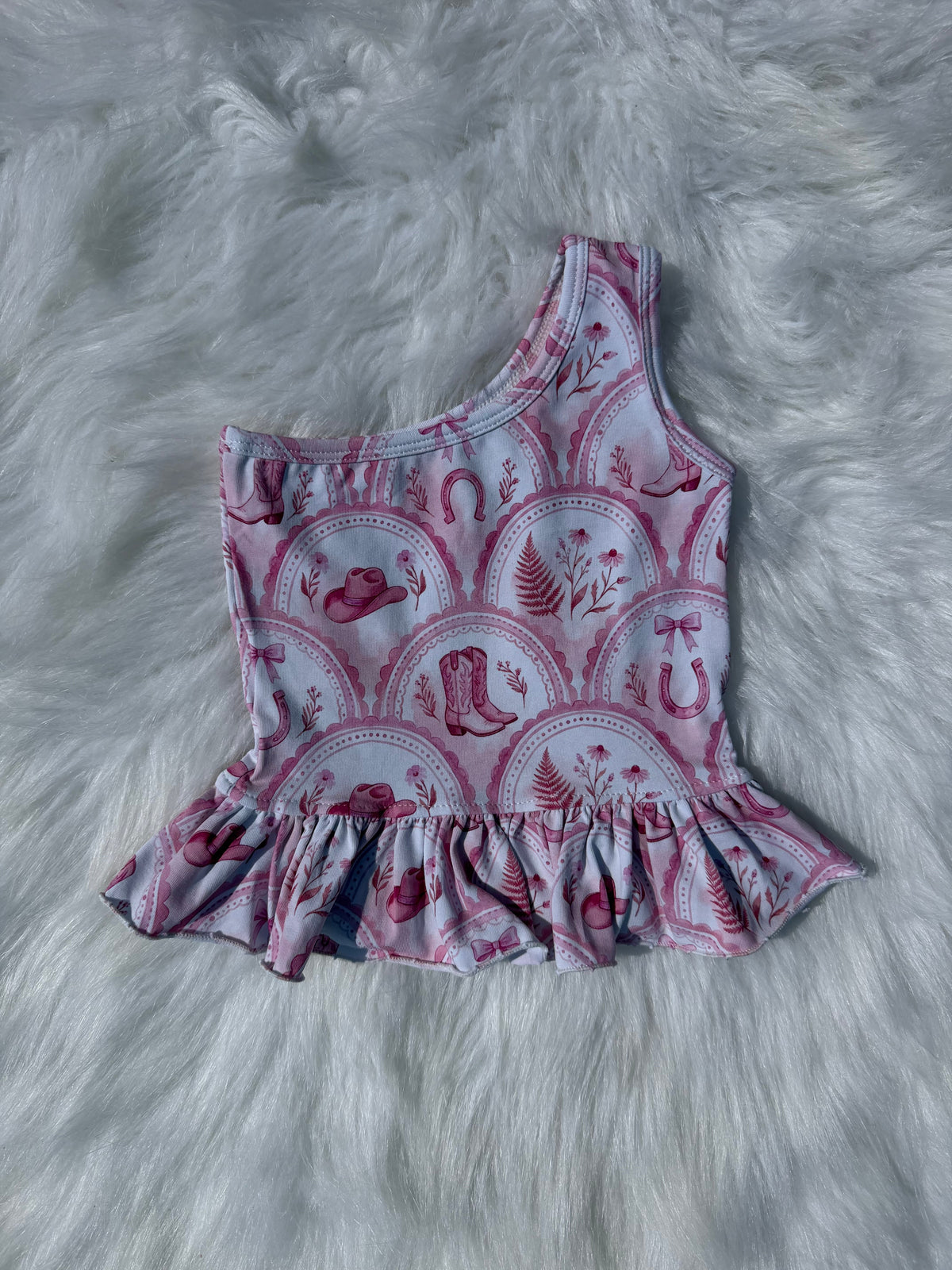 Cowgirl Up One Shoulder Top