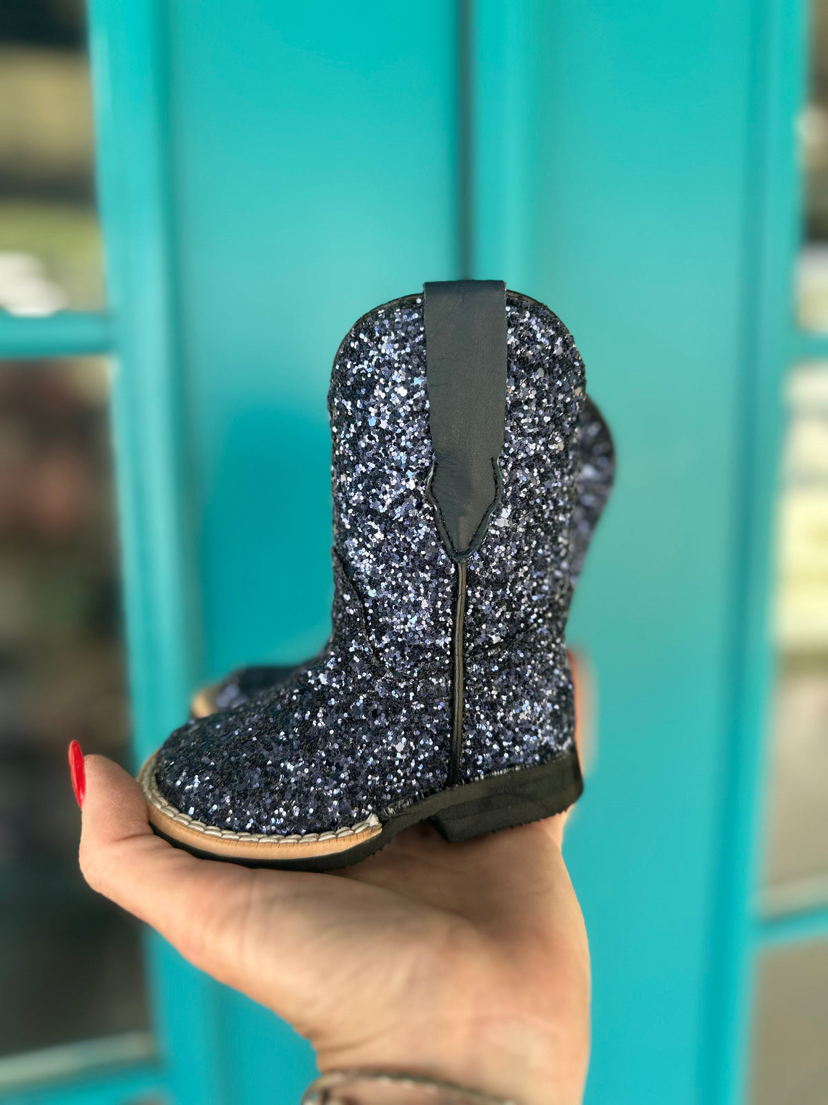 Cobalt (Navy) Sparkle Tanner Mark Boots (FINAL SALE)