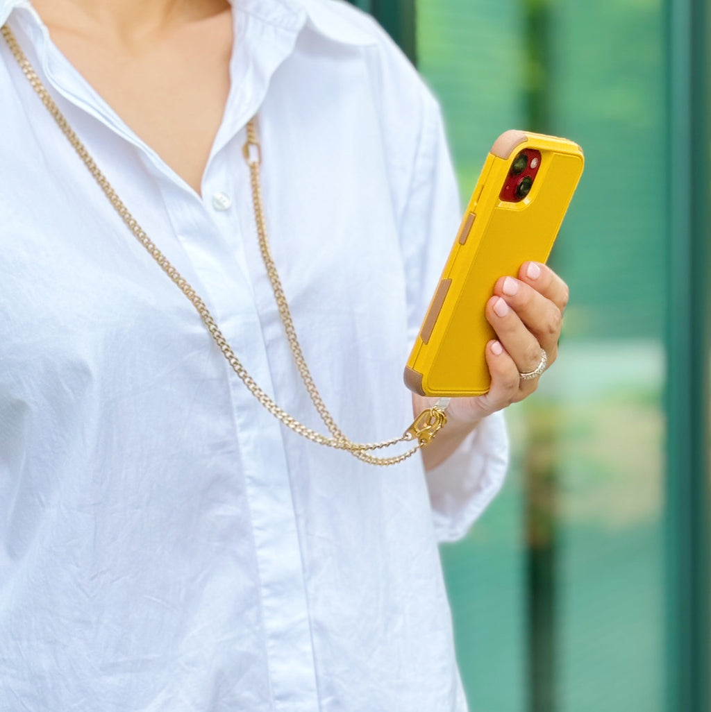 Golden Chain Multi Function Phone Lanyard