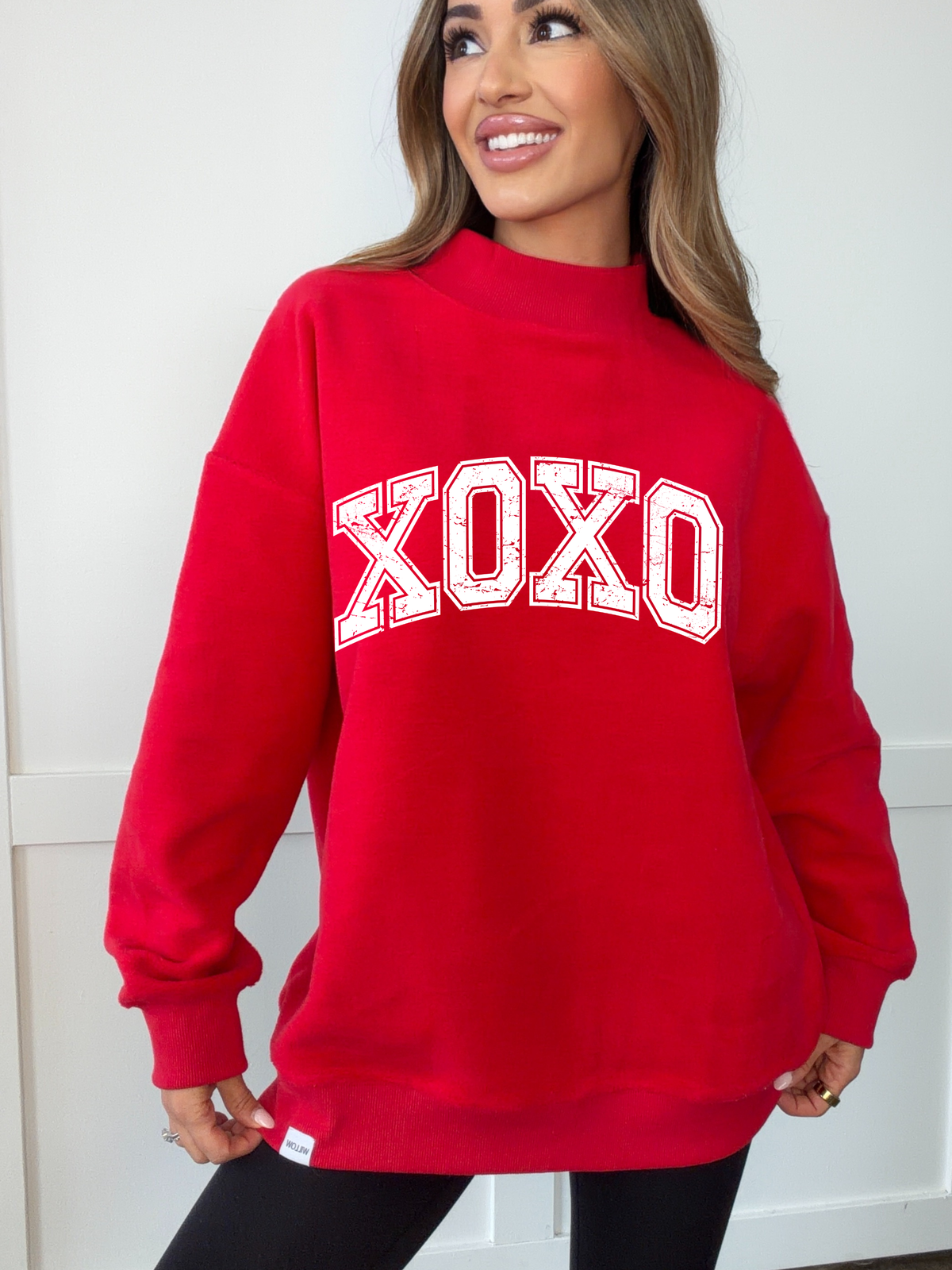 Tilly XOXO Reversible Oversized Mockneck Crew