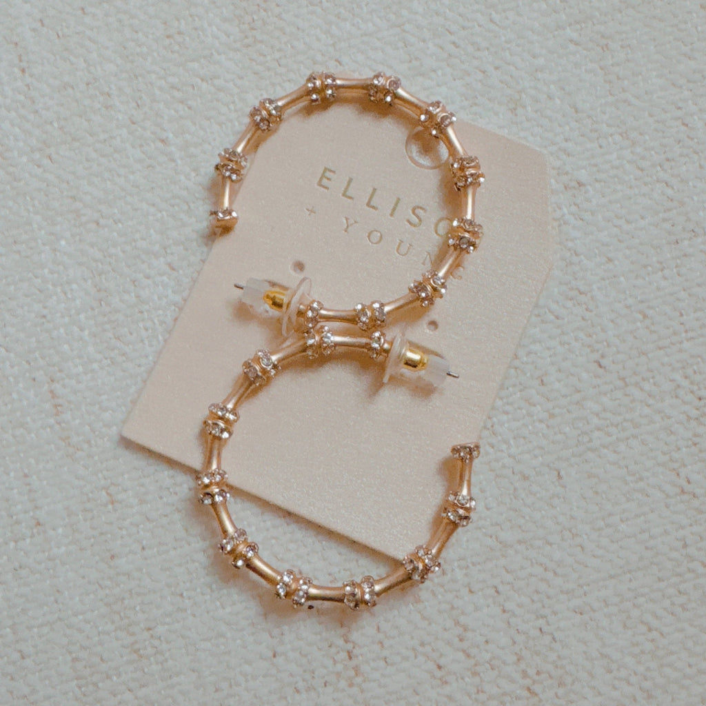 Hey Glam Bamboo Hoop Earrings