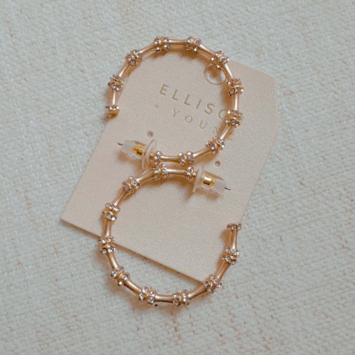 Hey Glam Bamboo Hoop Earrings