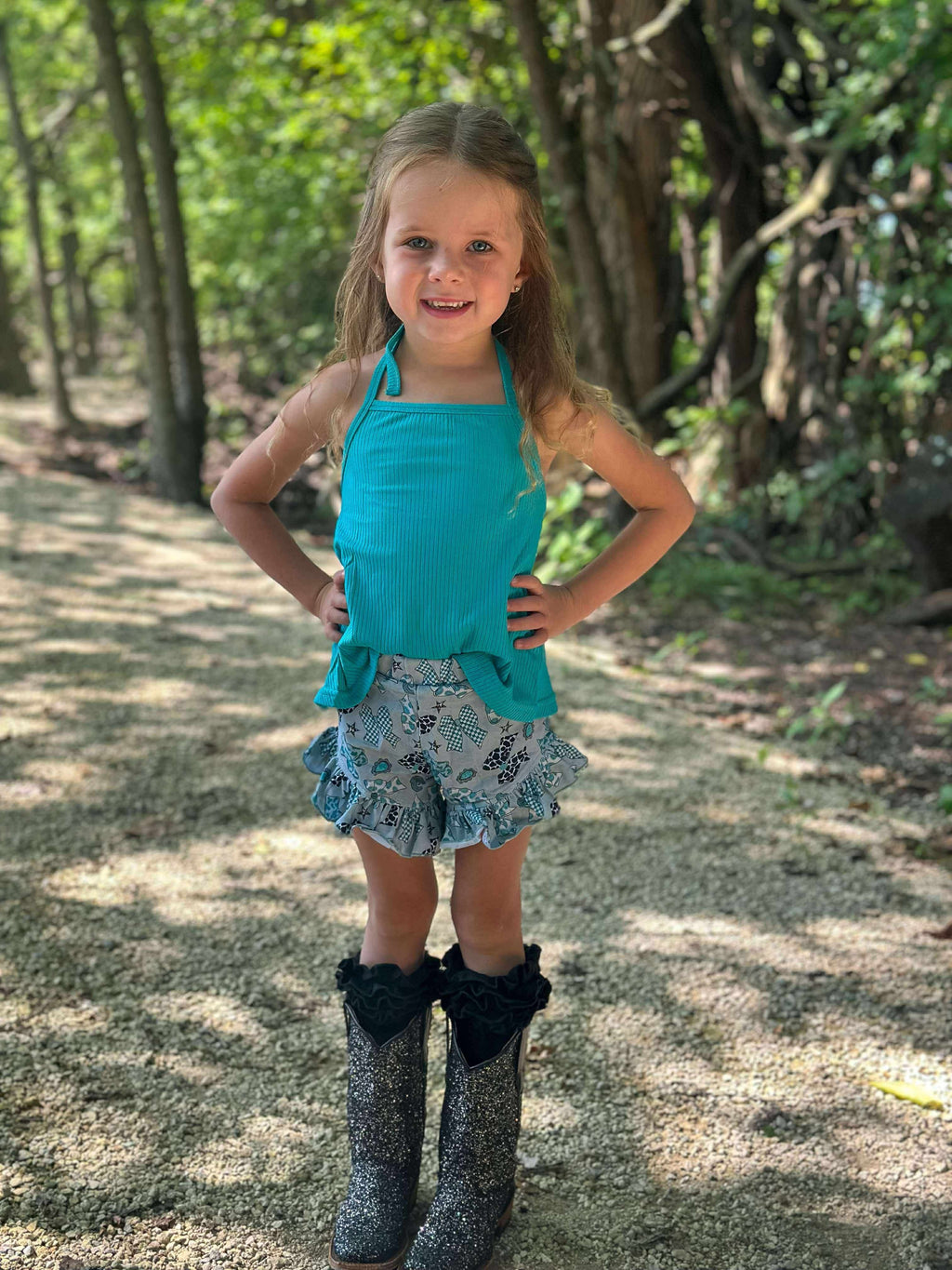 3/6 Months Teal swing top (FINAL SALE)