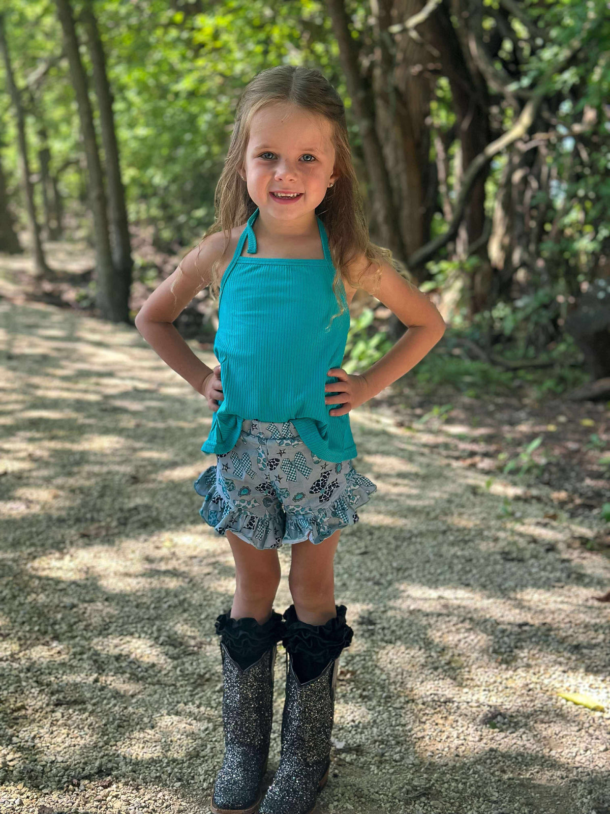 3/6 Months Teal swing top (FINAL SALE)