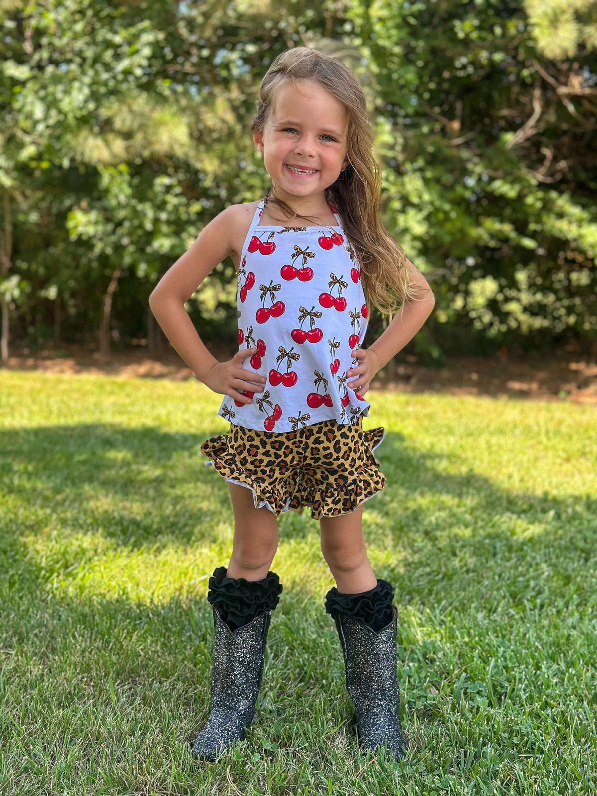Girls 10/12 Cherry-licious Swing Top (FINAL SALE)