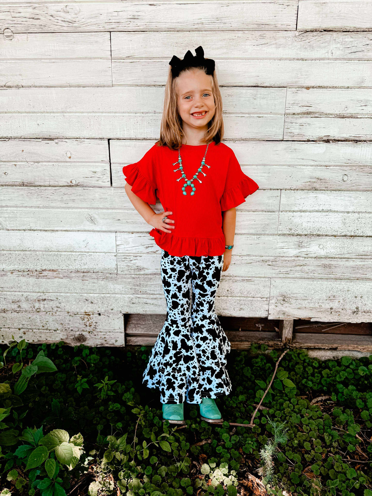 Rodeo Red ruffle top