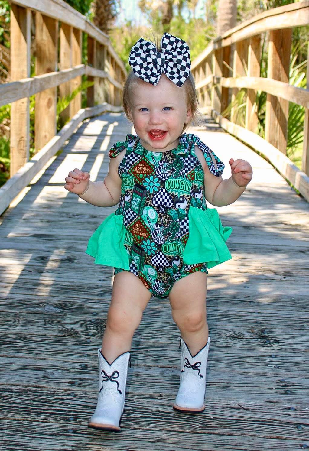 Small Town Girl ruffle romper