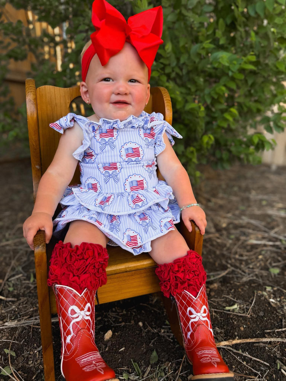 American Sweetheart ruffle romper