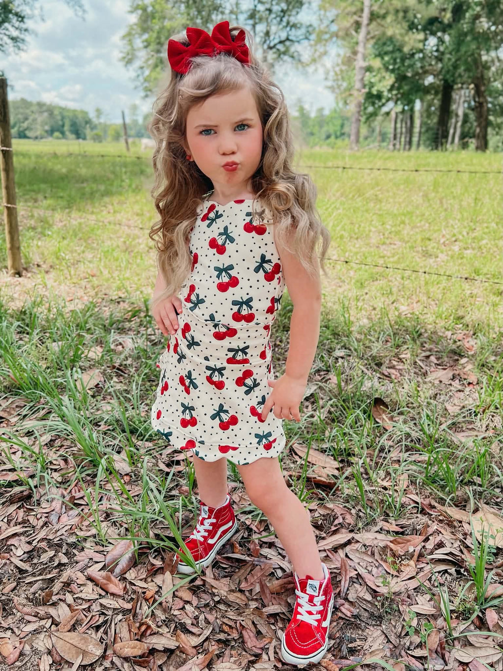 Cherry Kiss Yoga Skirt Set