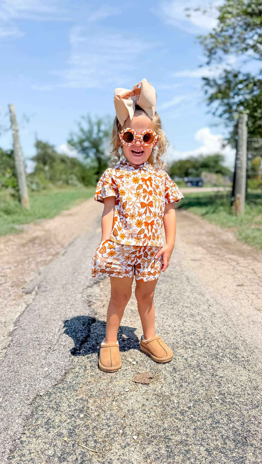 Newborn Pumpkin Spice Bows Oversized Set (FINAL SALE)