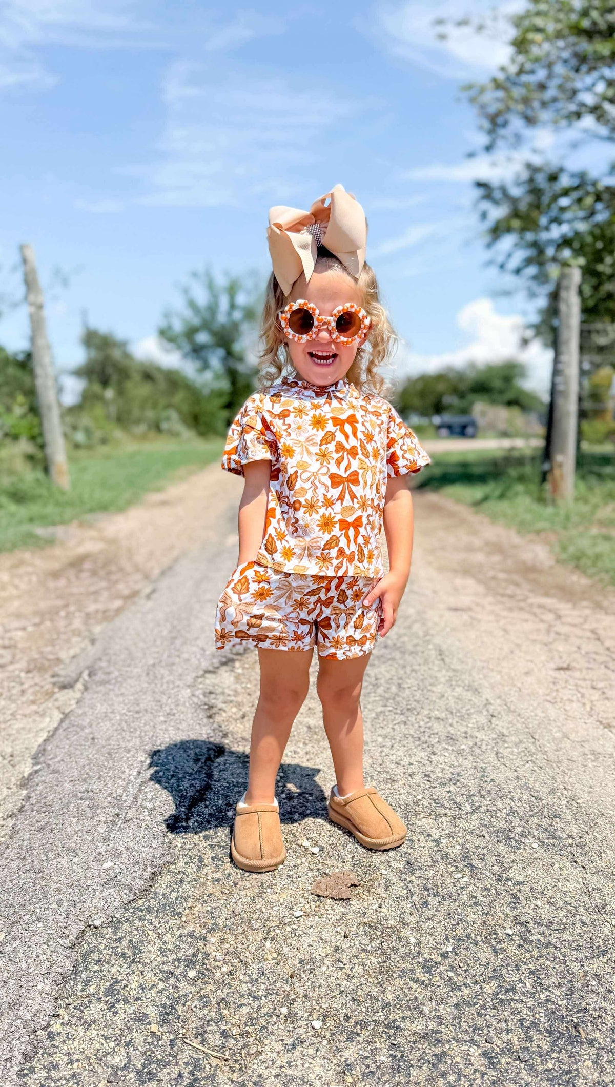 Newborn Pumpkin Spice Bows Oversized Set (FINAL SALE)