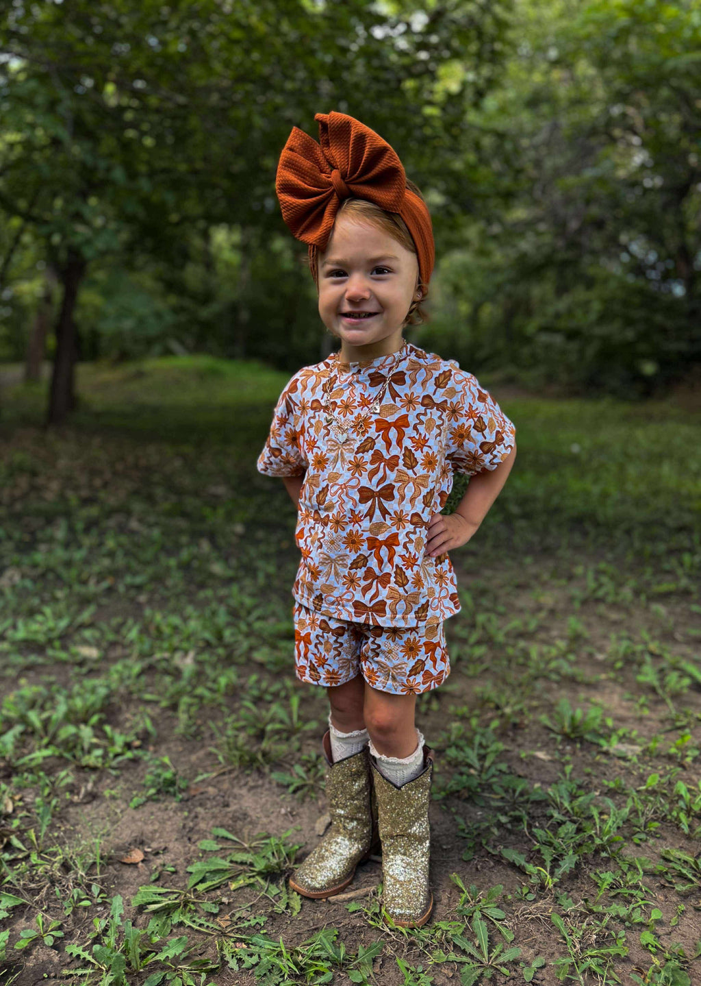 Newborn Pumpkin Spice Bows Oversized Set (FINAL SALE)