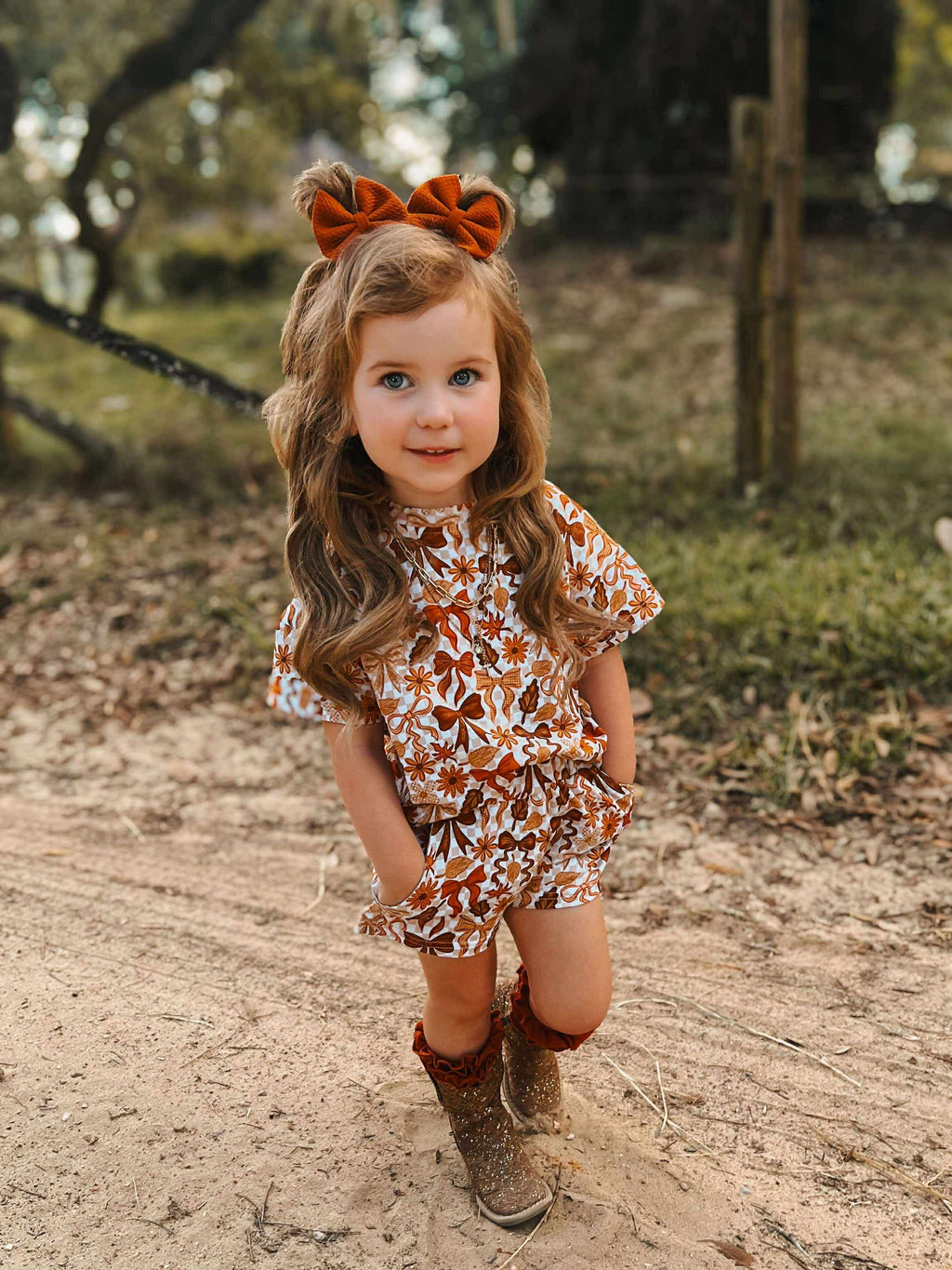 Newborn Pumpkin Spice Bows Oversized Set (FINAL SALE)
