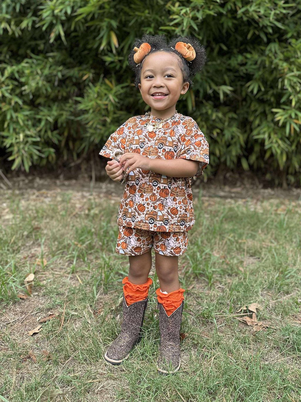 Newborn Pumpkin Spice Bows Oversized Set (FINAL SALE)