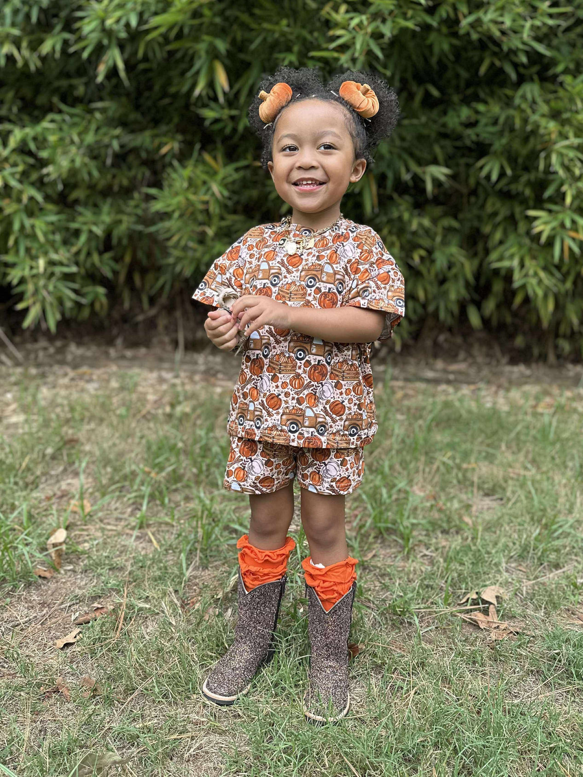 Newborn Pumpkin Spice Bows Oversized Set (FINAL SALE)