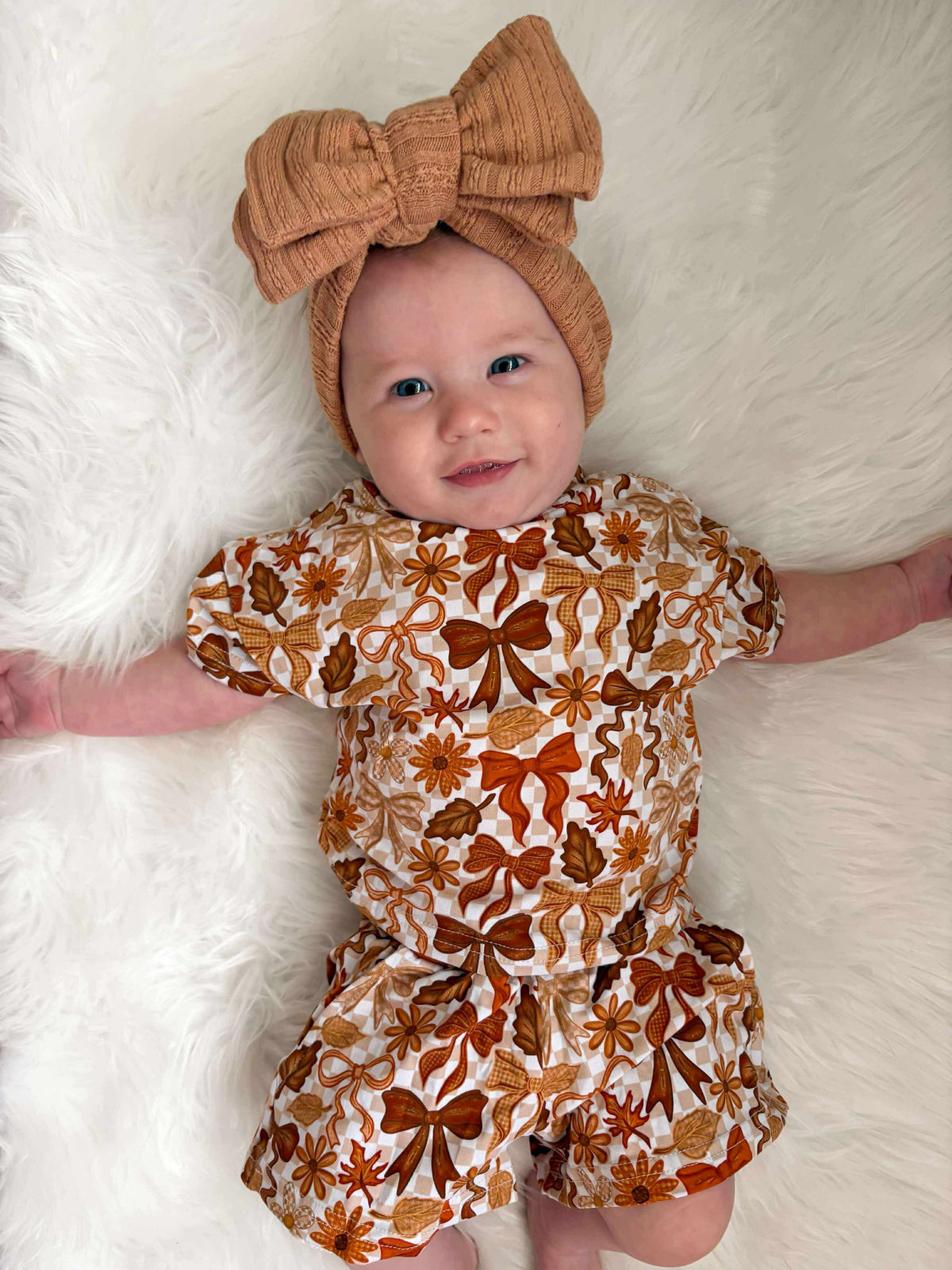 Newborn Pumpkin Spice Bows Oversized Set (FINAL SALE)