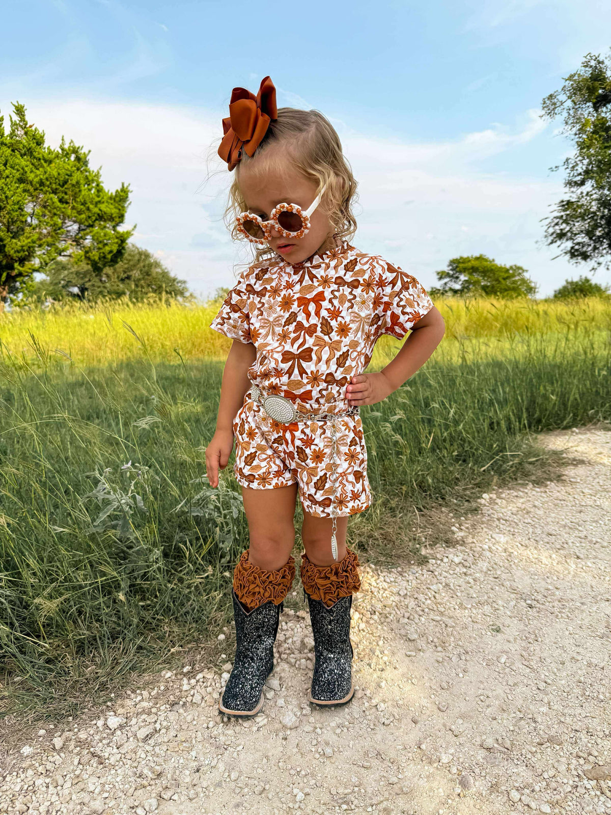 Newborn Pumpkin Spice Bows Oversized Set (FINAL SALE)