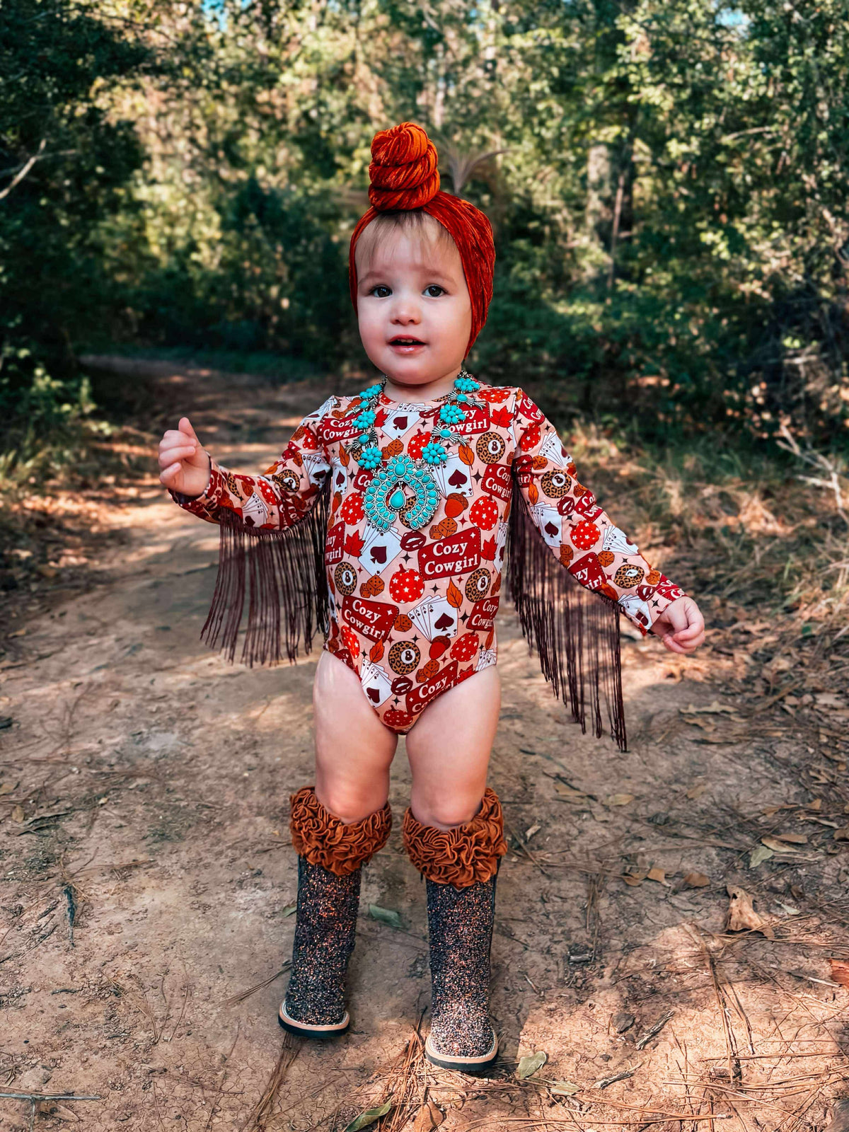 Cozy Cowgirl Fringe Leo/Top (FINAL SALE)