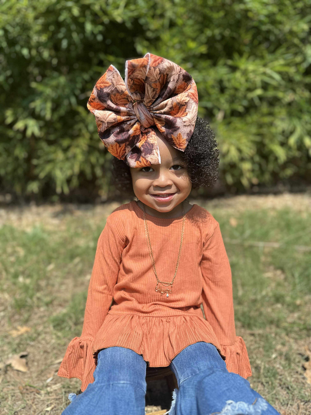 Pumpkin Spice Ruffled Sleeve Top (FINAL SALE)