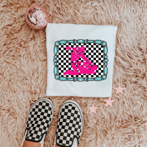 The goattying checkered sublimation T-shirt