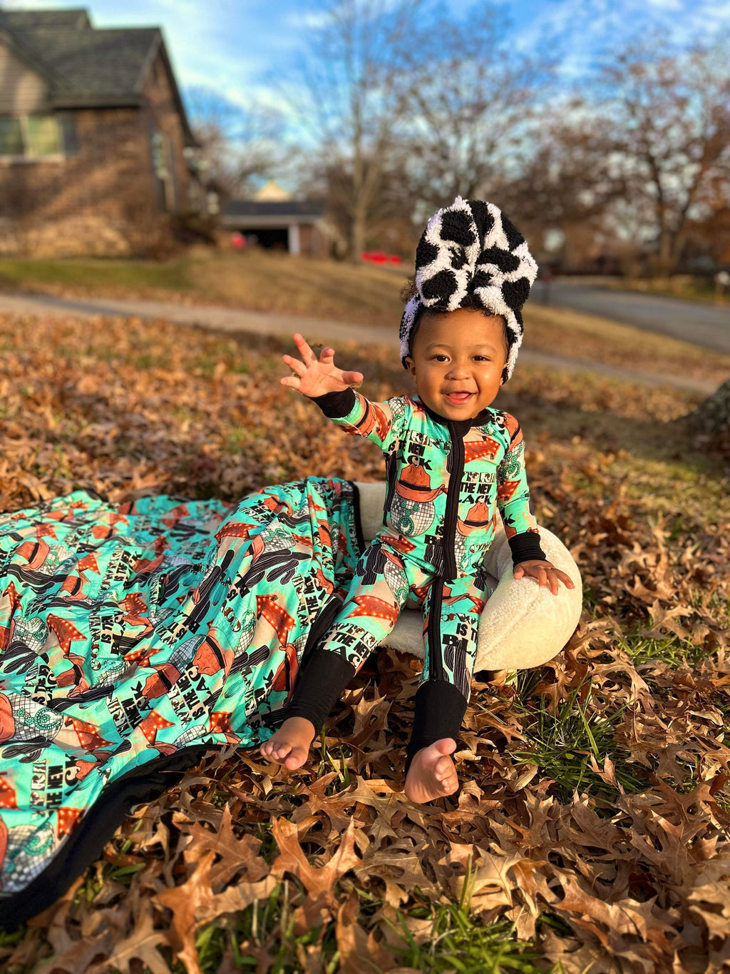 Cow Print is the New Black Bamboo Sleeper (FINAL SALE)