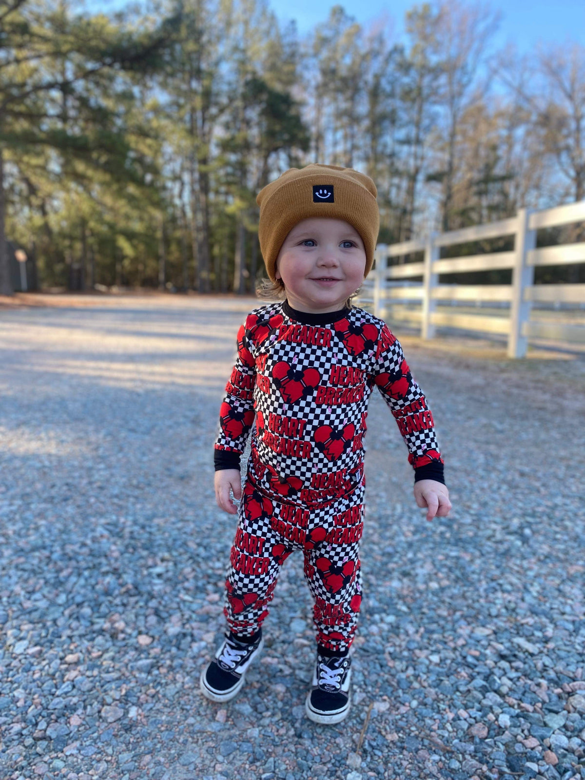 2T Checkered Heart Breaker Bamboo Set (FINAL SALE)