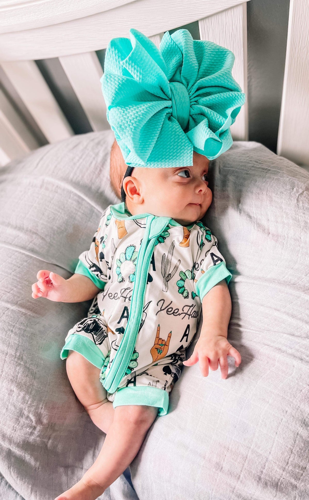 Newborn Yeehaw Bamboo Shortie Romper (FINAL SALE)