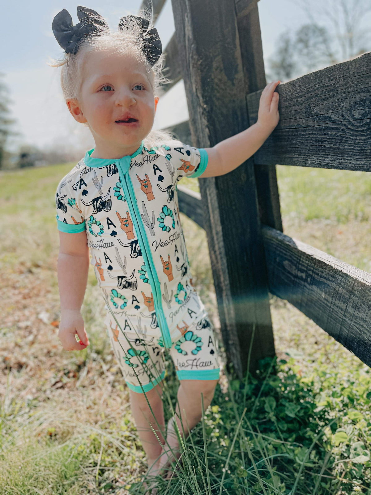 Newborn Yeehaw Bamboo Shortie Romper (FINAL SALE)