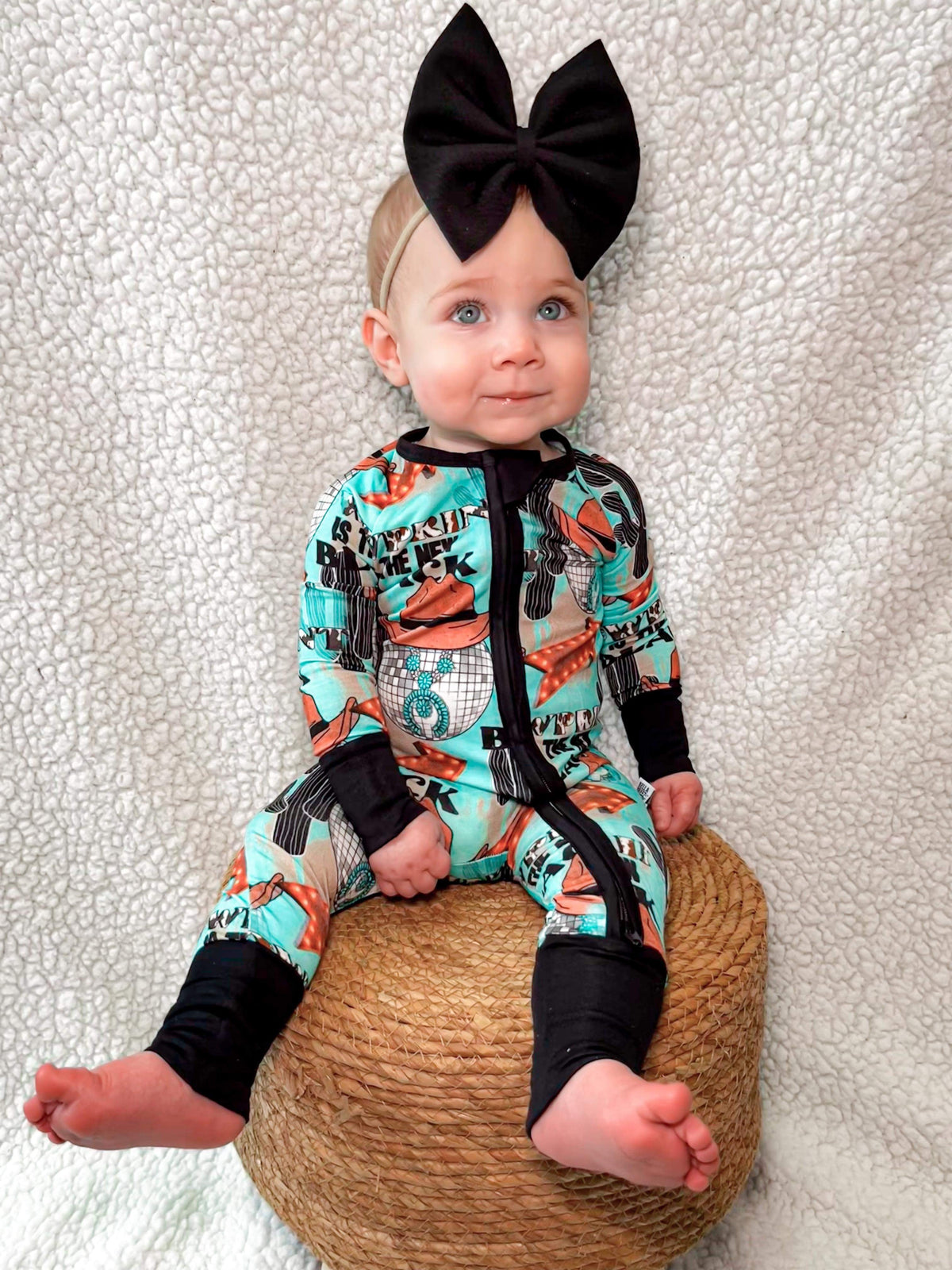 Cow Print is the New Black Bamboo Sleeper (FINAL SALE)