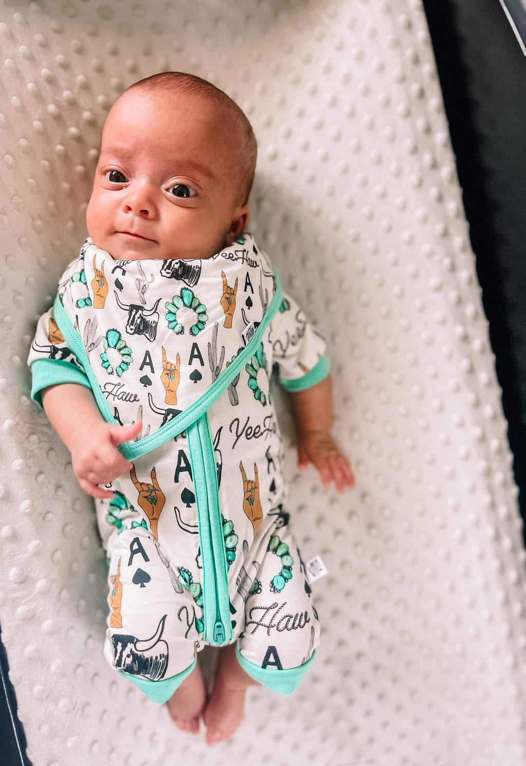 Newborn Yeehaw Bamboo Shortie Romper (FINAL SALE)