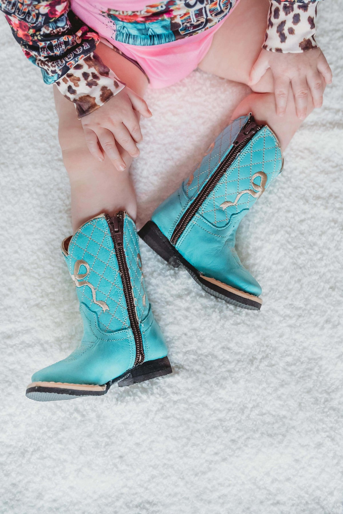 Turquoise Bow Tanner Mark Boots