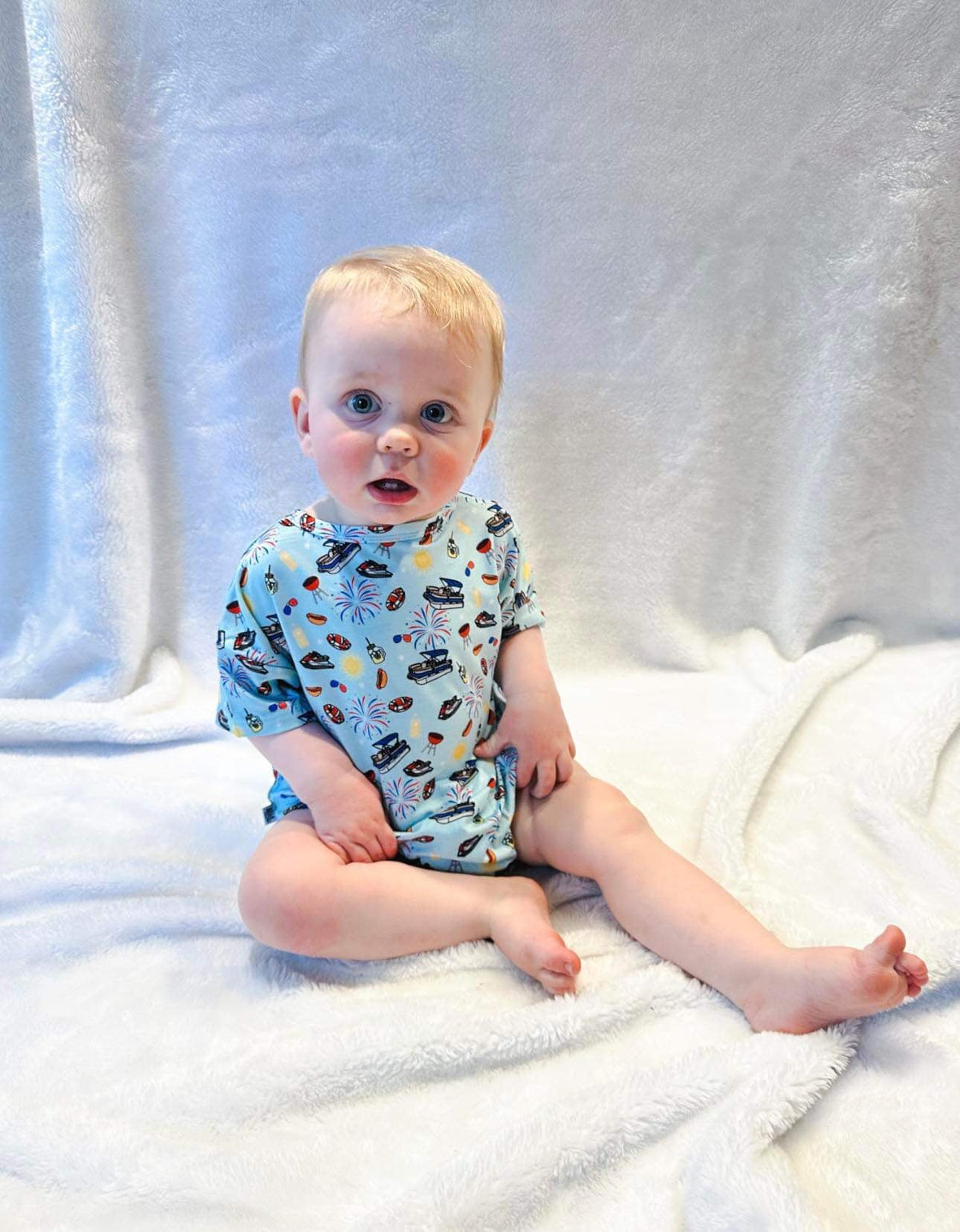 On The Pontoon Oversized Bamboo Romper (FINAL SALE)