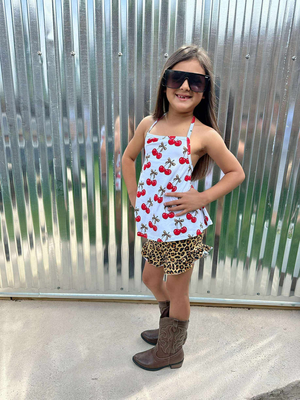 Girls 10/12 Cherry-licious Swing Top (FINAL SALE)