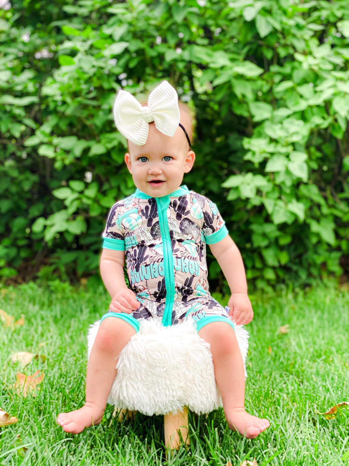 18/24 Months Yeehaw Cowboy Bamboo Shortie Romper (FINAL SALE)