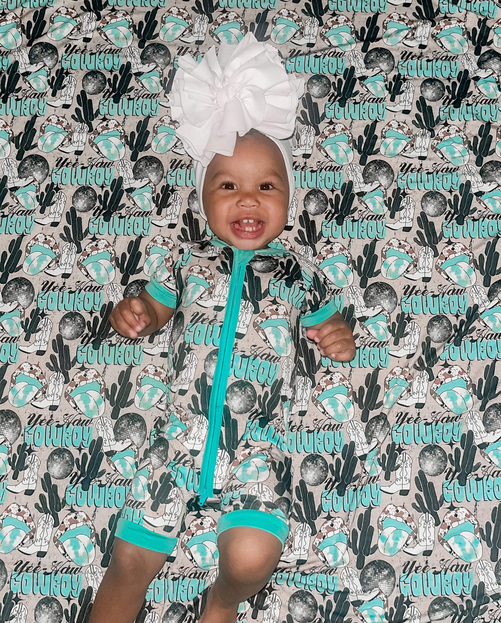 18/24 Months Yeehaw Cowboy Bamboo Shortie Romper (FINAL SALE)