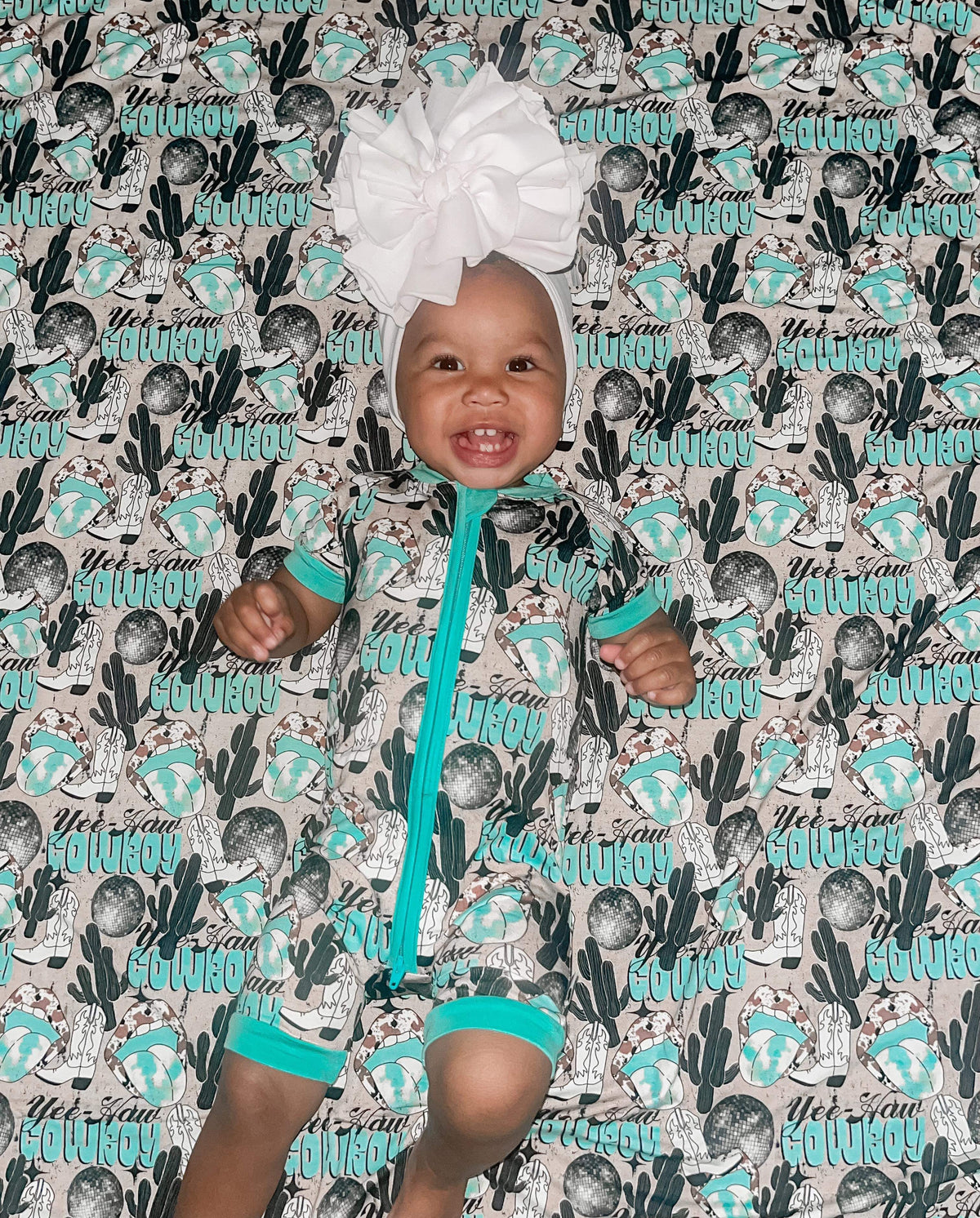 18/24 Months Yeehaw Cowboy Bamboo Shortie Romper (FINAL SALE)