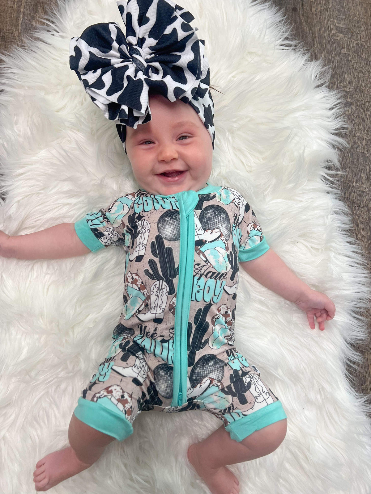 18/24 Months Yeehaw Cowboy Bamboo Shortie Romper (FINAL SALE)