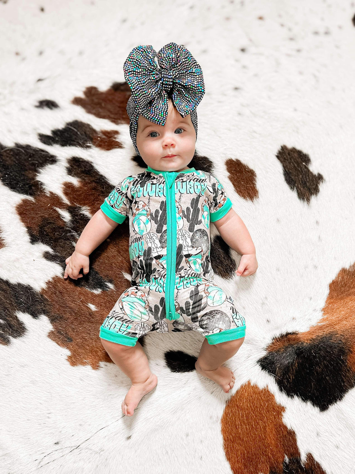 18/24 Months Yeehaw Cowboy Bamboo Shortie Romper (FINAL SALE)